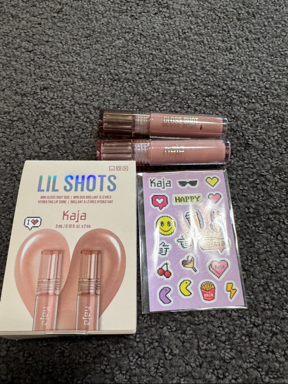 Kaja Lil Shots Mini Lip Gloss Set - Nude Pink